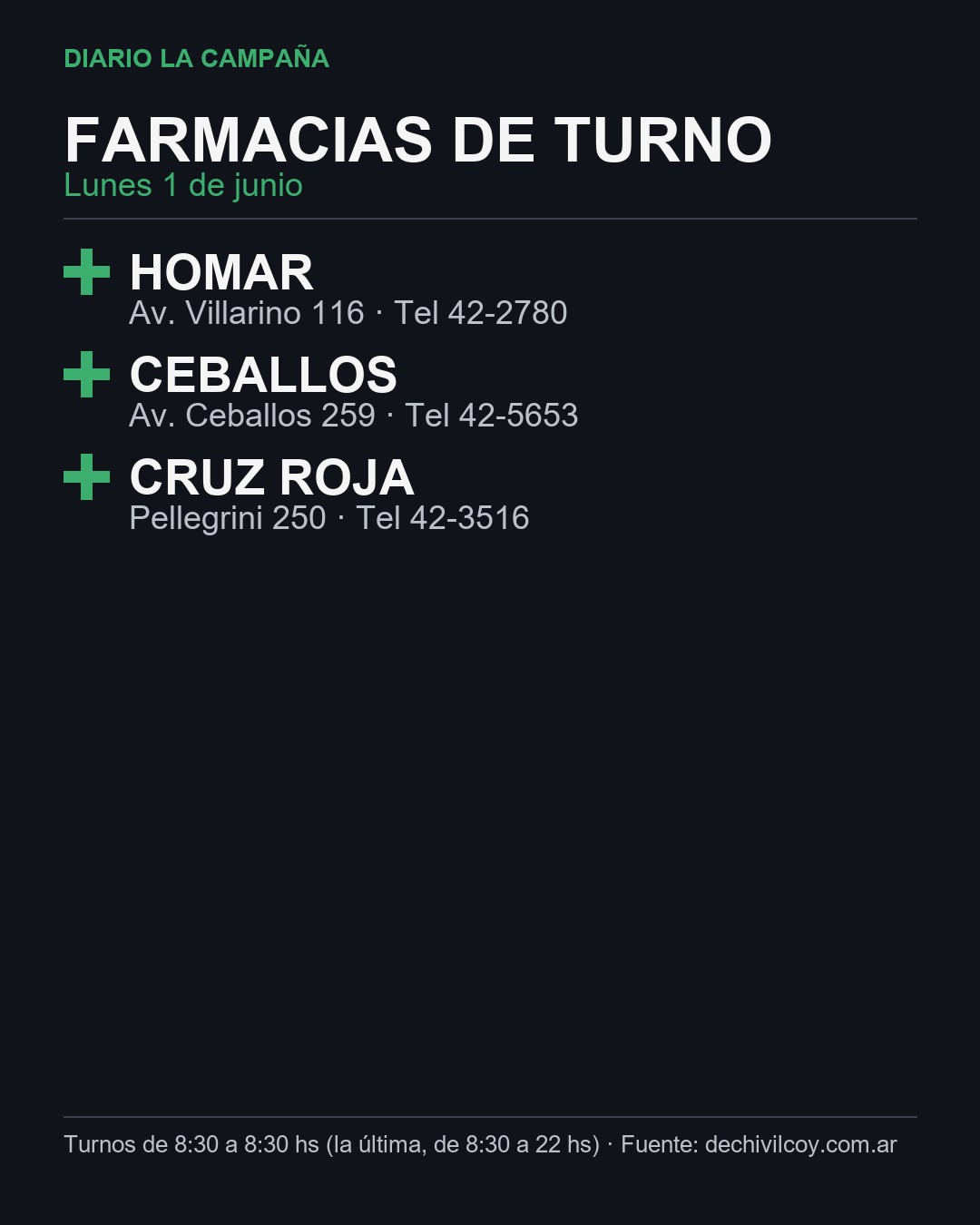 Lunes 1 de junio