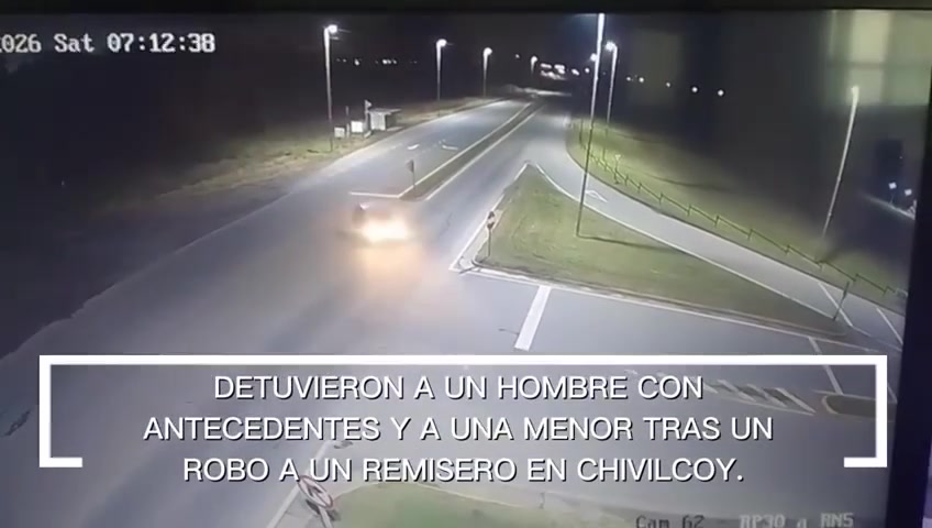 Detuvieron a un hombre con antecedentes y a una menor tras robo a remisero en Chivilcoy