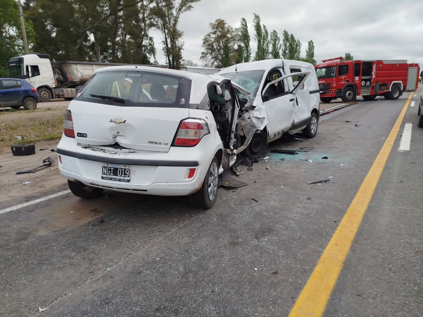 9 de Julio: murió un conductor tras un violento choque fatal en la Ruta 5