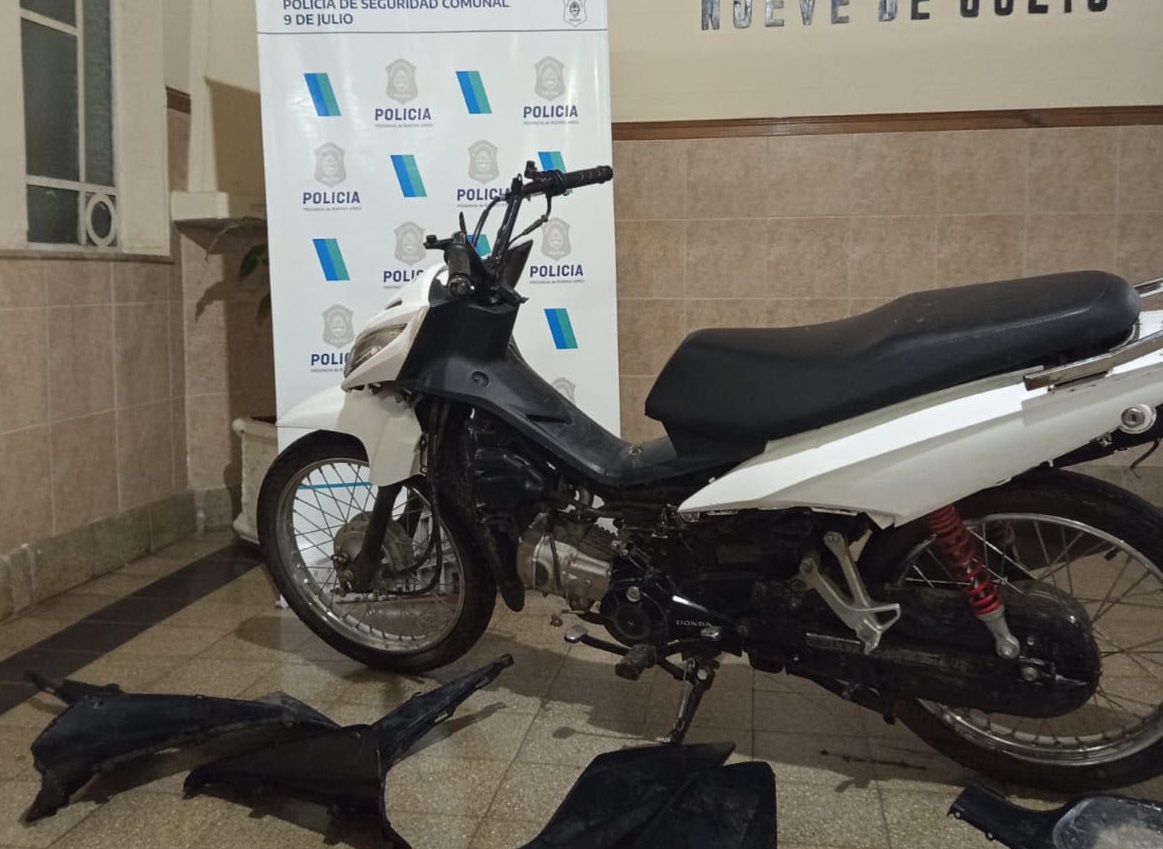 9 de Julio: recuperaron una motocicleta que había sido robada tras un operativo policial