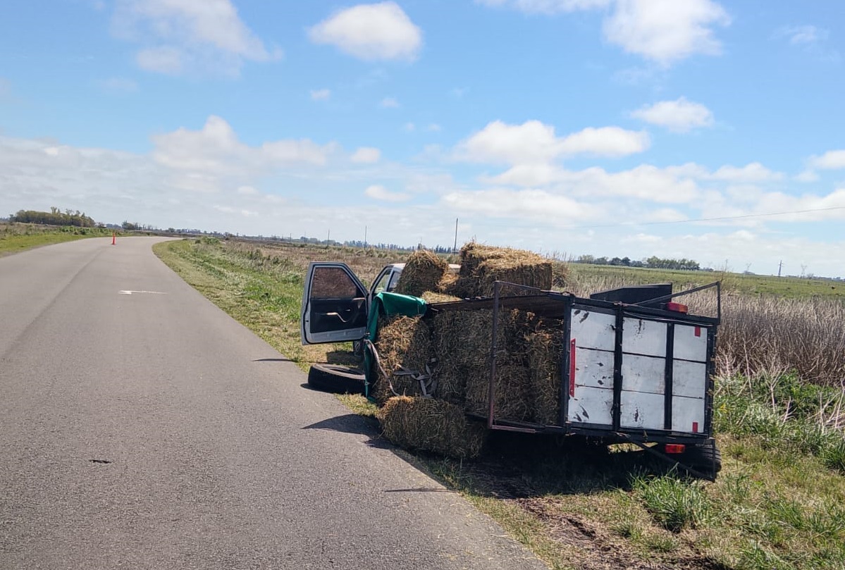 Bragado: chocaron dos camionetas en la ruta 46 y una mujer fue trasladada al hospital