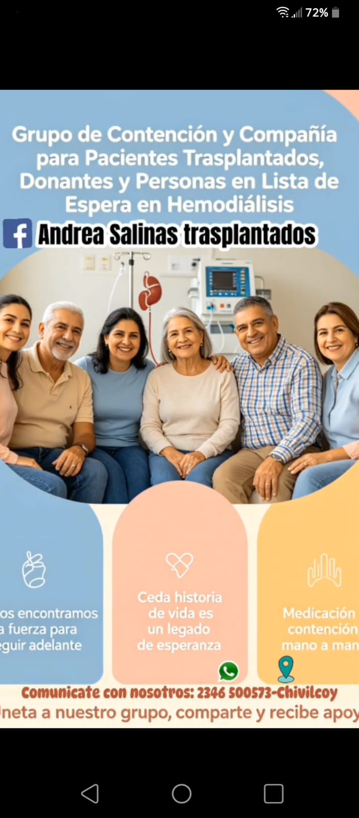 Crean en Chivilcoy un grupo de contención para pacientes trasplantados, donantes y personas en hemodiálisis