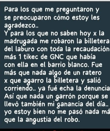 Un delincuente robó a un remisero su billetera con la recaudación del día y se dio a la fuga.