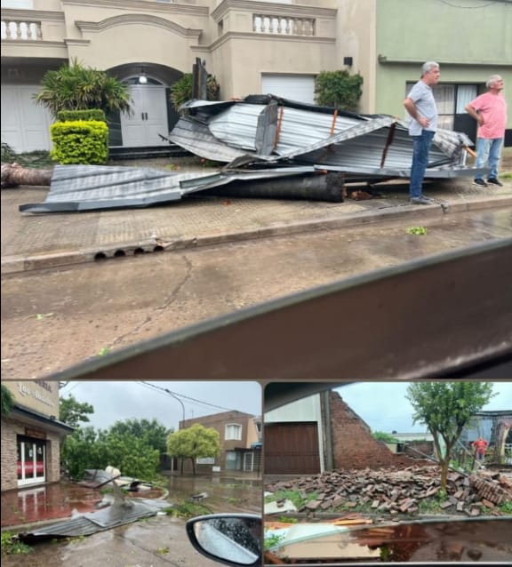 Una nueva tormenta generó importantes daños en la ciudad como voladuras de techos, caídas de postes