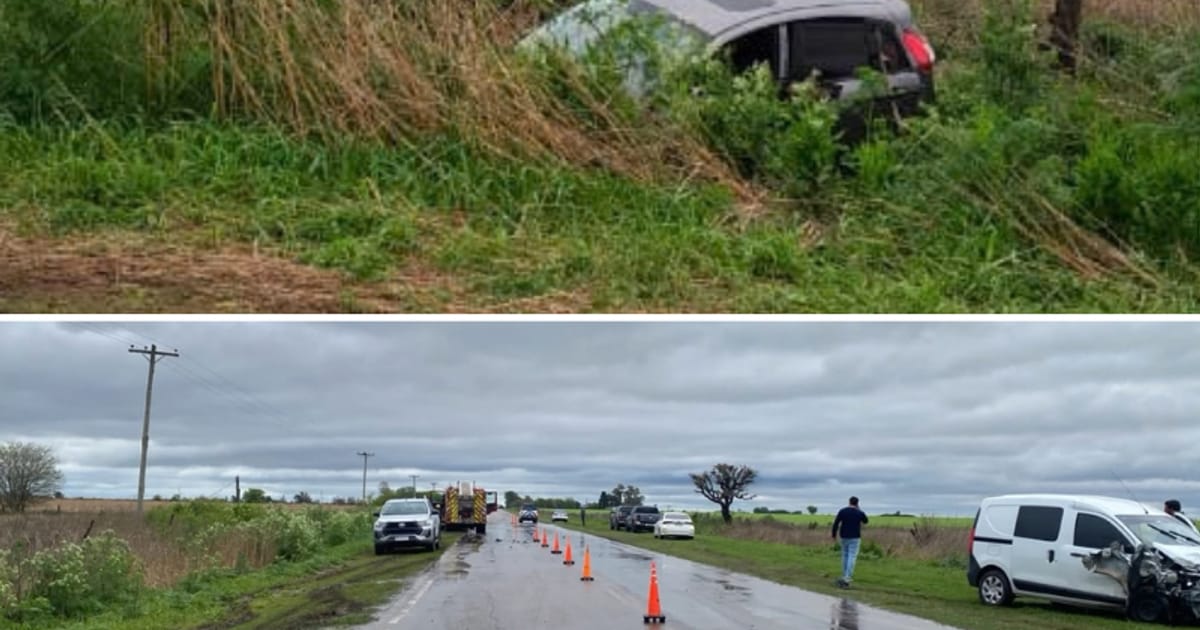 Ramallo: un triple choque en la Ruta 51 dejó dos conductores hospitalizados