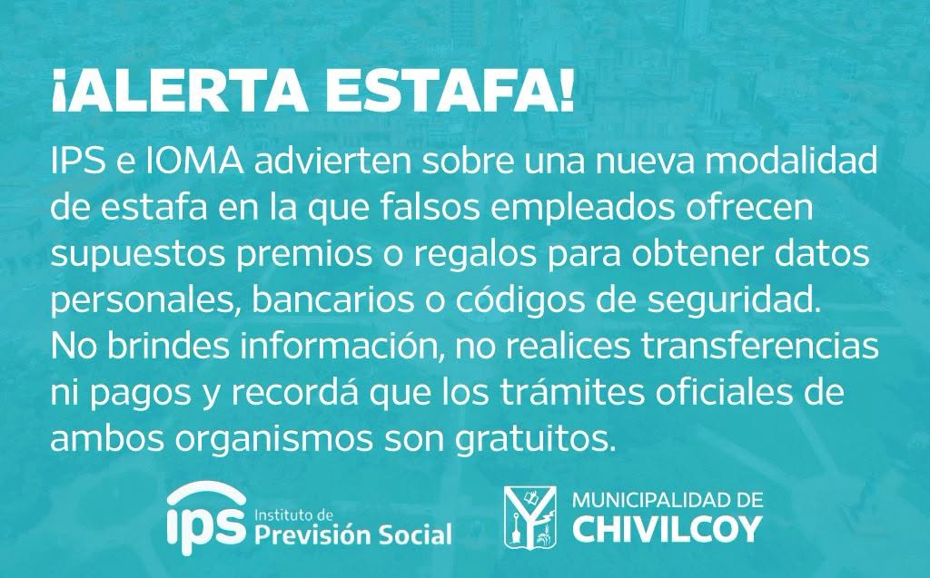 El IPS e IOMA alertan sobre estafas con falsos empleados