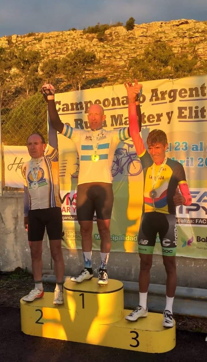 Ciclismo: Mario Dauría y otra medalla dorada en el Campeonato Argentina Máster