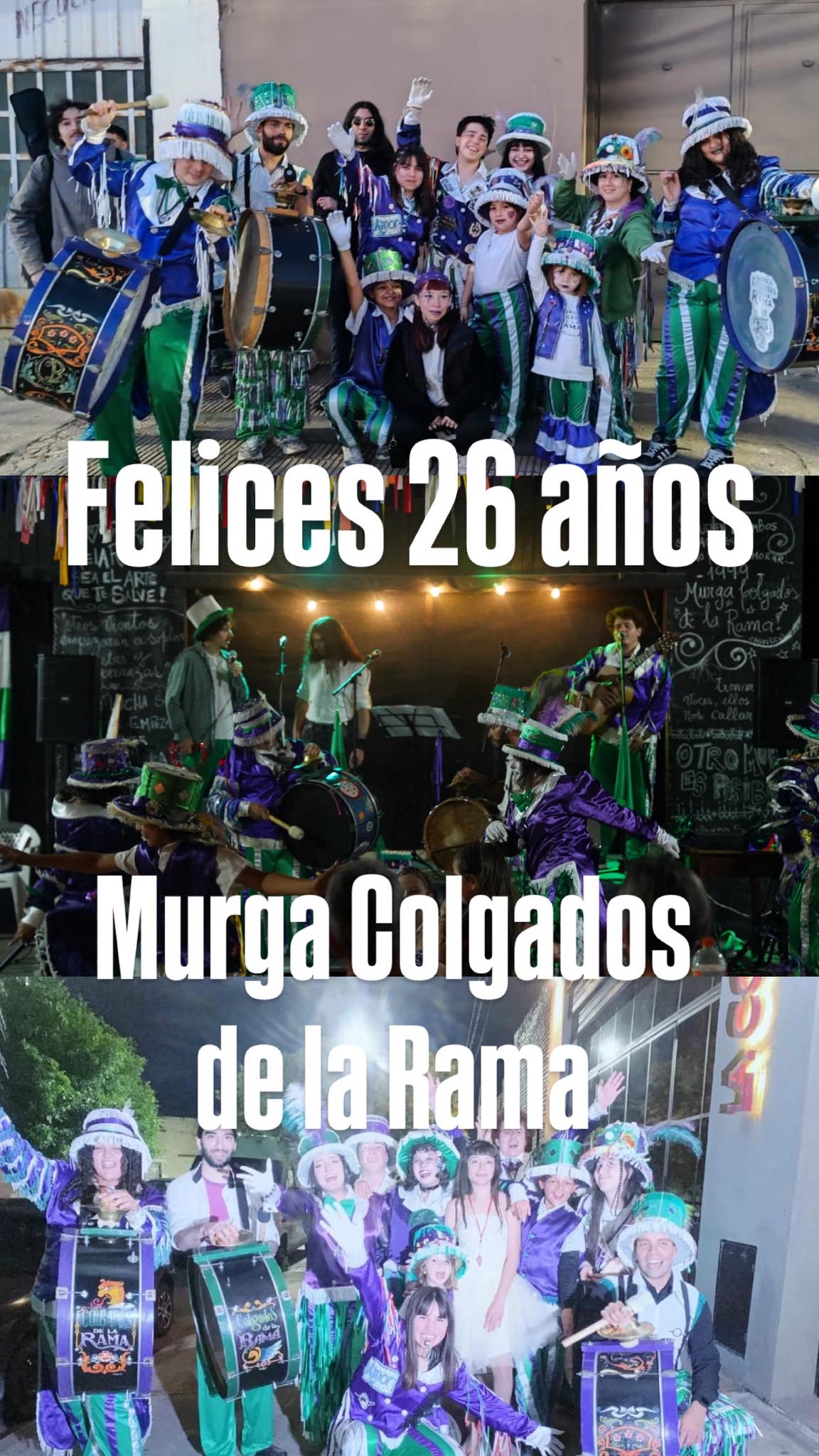 En su centro cultural: "Colgados de la Rama" celebra 26 años de murga independiente