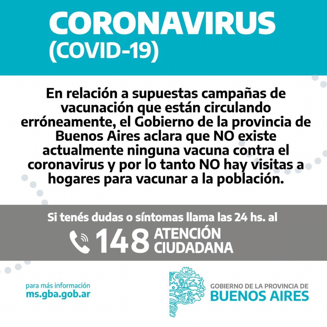 Falsa campaña de vacunación
“No hemos tenidos casos de esas características”, sostuvo Báez