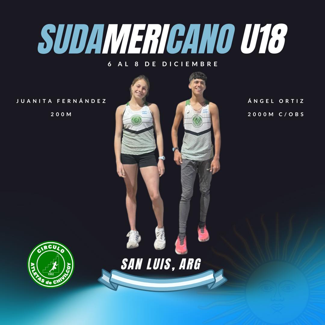 Cuenta regresiva para que Juanita Fernández y Angel Ortiz compitan en el Sudamericano U18 de San Luis.