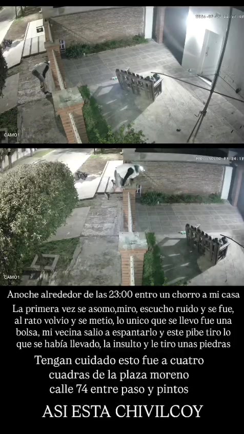 Denuncian el ingreso de un delincuente a una vivienda cerca de Plaza Moreno