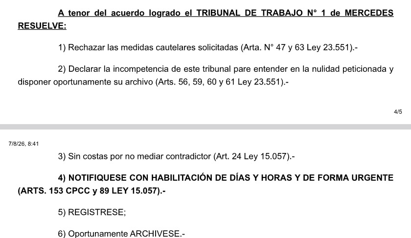 Aclaración de último momento: Elecciones en el SECyS de Chivilcoy