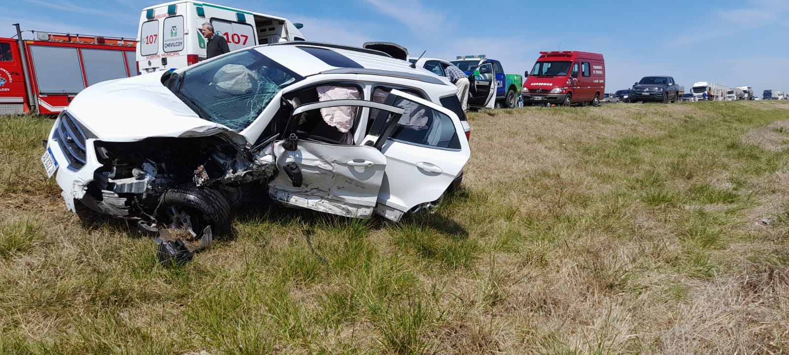 Otro fin de semana con una colisión en la Ruta Nacional Nº 5