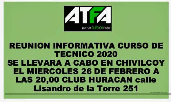 Fútbol
Reunión y charla informativa por la Escuela de Técnicos en Chivilcoy