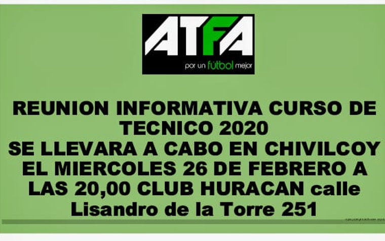 Fútbol
Reunión y charla informativa por la Escuela de Técnicos en Chivilcoy