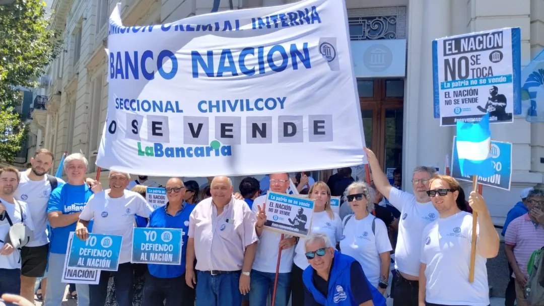“El banco es del pueblo y no se tiene que privatizar”, expresó Marcelo Bozzo