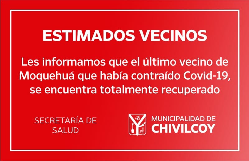 COVID 19: Chivilcoy no tiene ningún caso positivo, todos recuperados