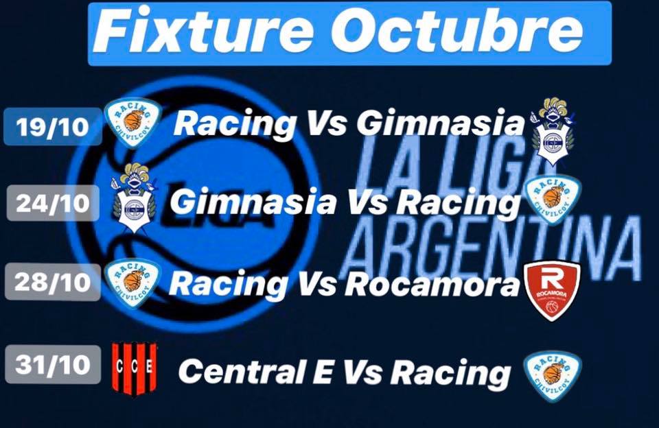 Básquet

Racing Club debutará como local frente a Gimnasia por la Liga Argentina