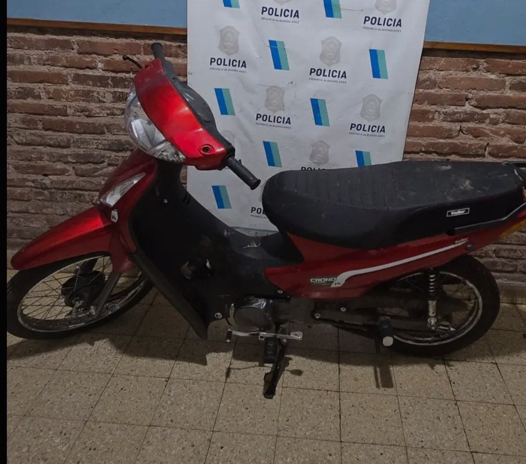Chacabuco: recuperaron una moto robada y determinaron que el ladrón es de Chivilcoy