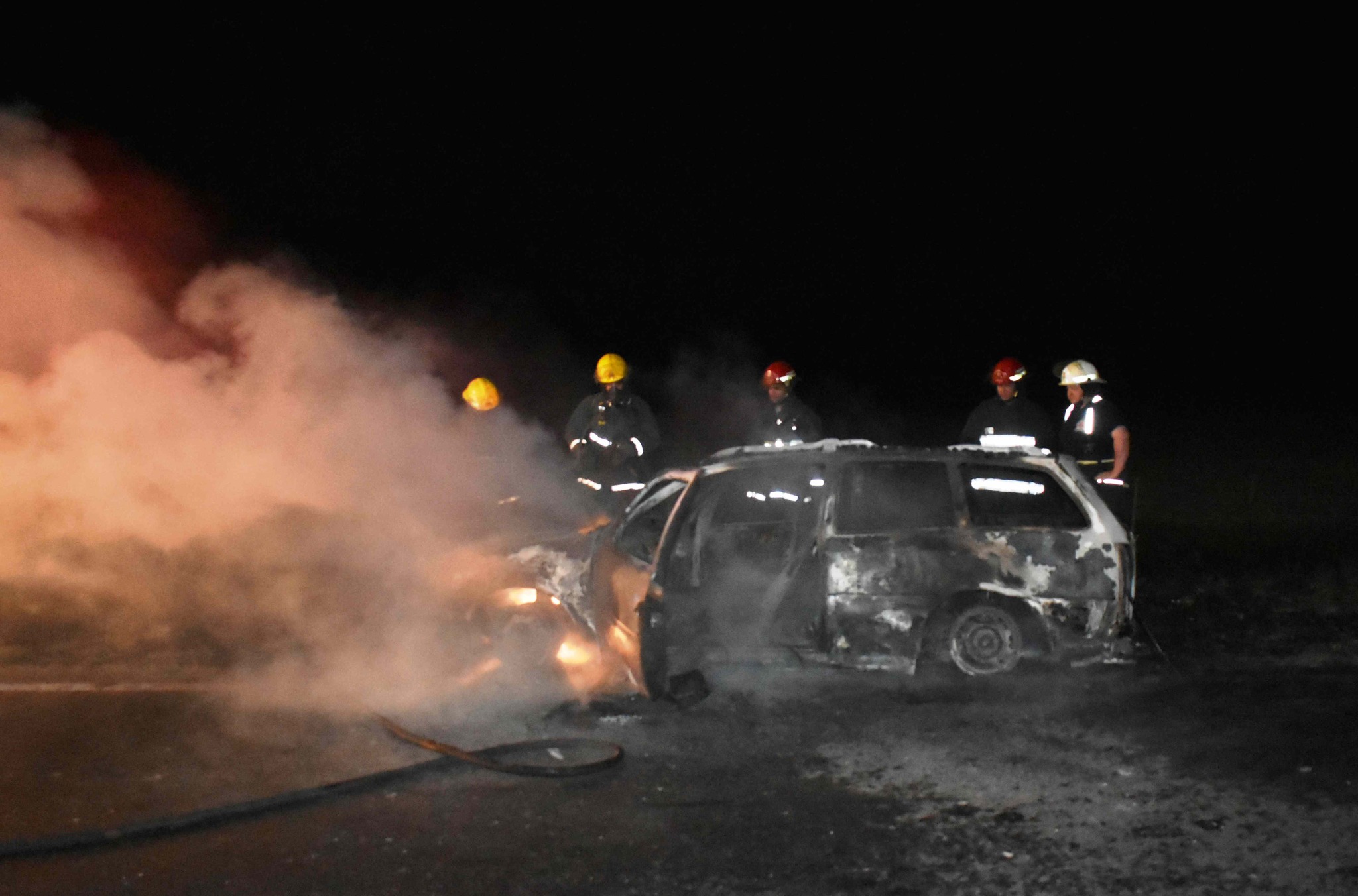 Fin de semana con incendios vehiculares sobre el trazado de la Ruta 5