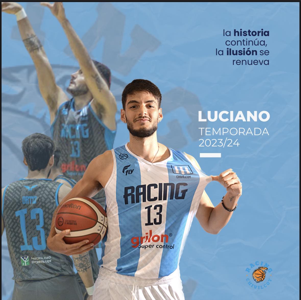 Dos nuevas confirmaciones en Racing de Chivilcoy: el ala Luciano Ortiz y el asistente técnico