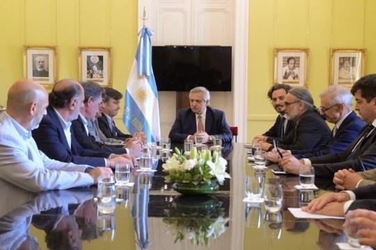 El Presidente Alberto Fernández recibió a los referentes de la Mesa de Enlace