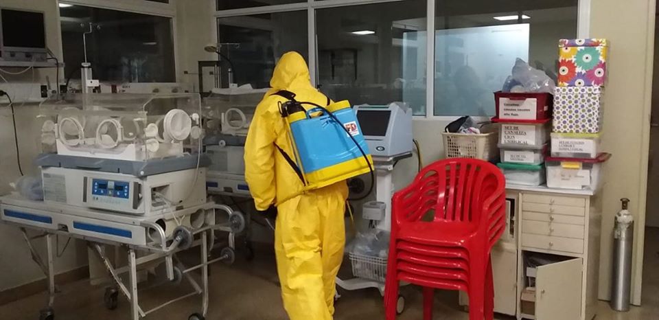 Evitar propagación del virus
Desinfección de gran parte del Hospital y Sanitización del SAME y ambul