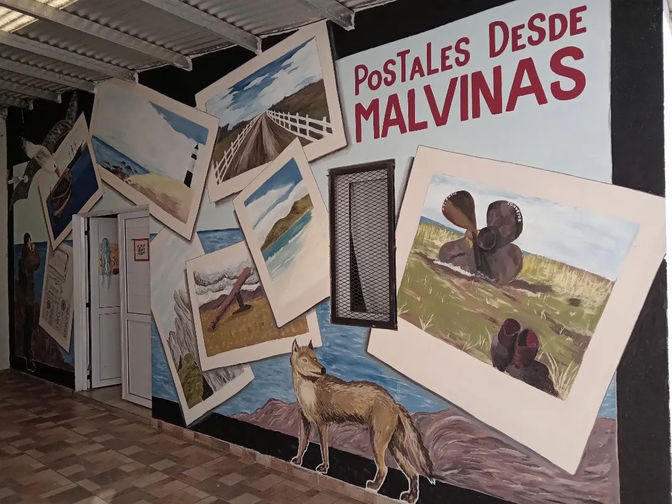 Inauguraron el mural ‘Postales de Malvinas’ en la Escuela Primaria Nº 23