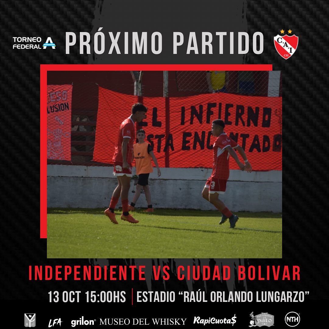 Confirmado: Independiente se medirá con Ciudad de Bolívar por los octavos de final del Torneo Federal ‘A’