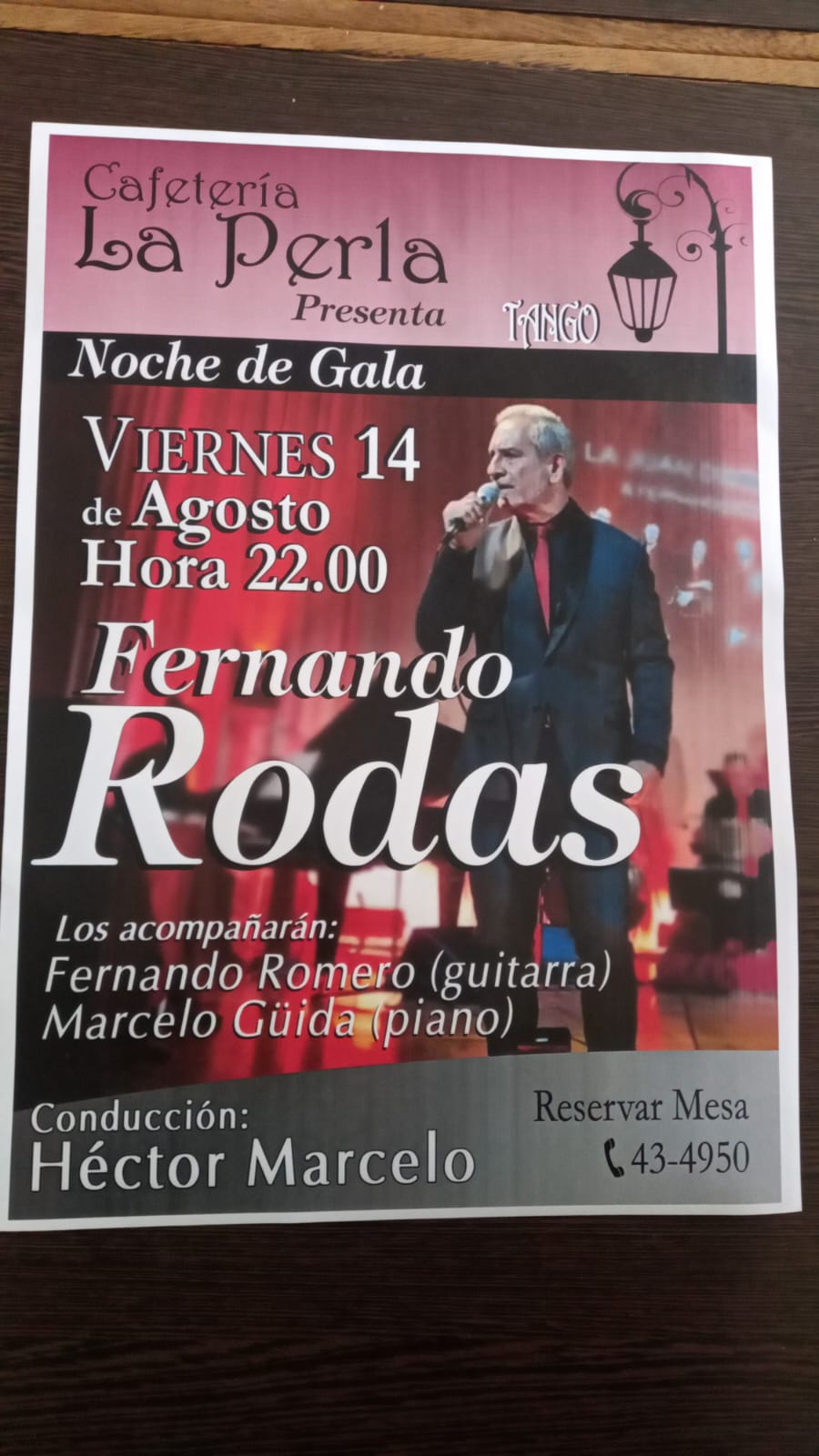 El tango viste de fiesta a "La Perla": Fernando Rodas se presenta este viernes 14