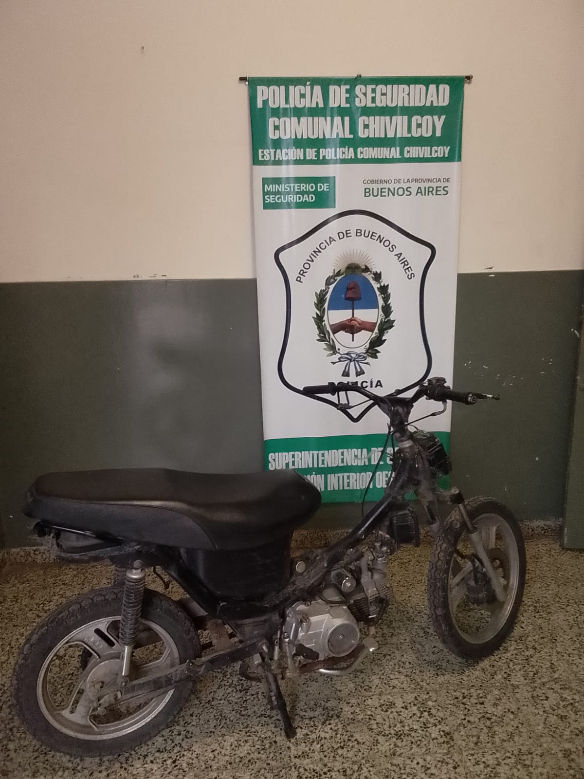 Aprehendieron a un menor de 14 años con una motocicleta que había sido robada