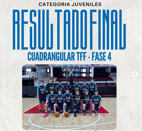 La Liga Federal de Juveniles masculino conoce a sus semifinalistas, uno de ellos es Racing Club de Chivilcoy