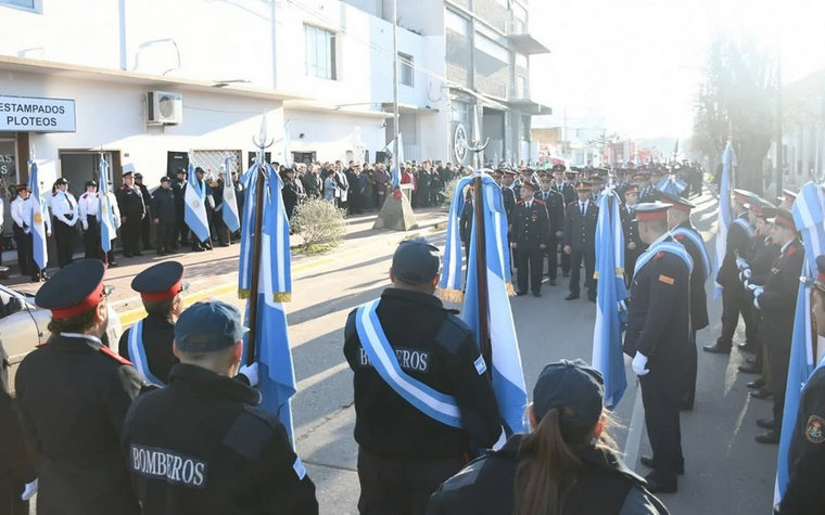 Conmemoran el día del Bombero Voluntario únicamente con los actos protocolares y en memoria de Juan Marcelo Alagia