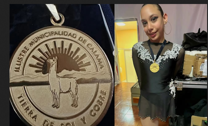 Mili Trejo brilló en Chile y recibió la Medalla de la Ciudad de Calama