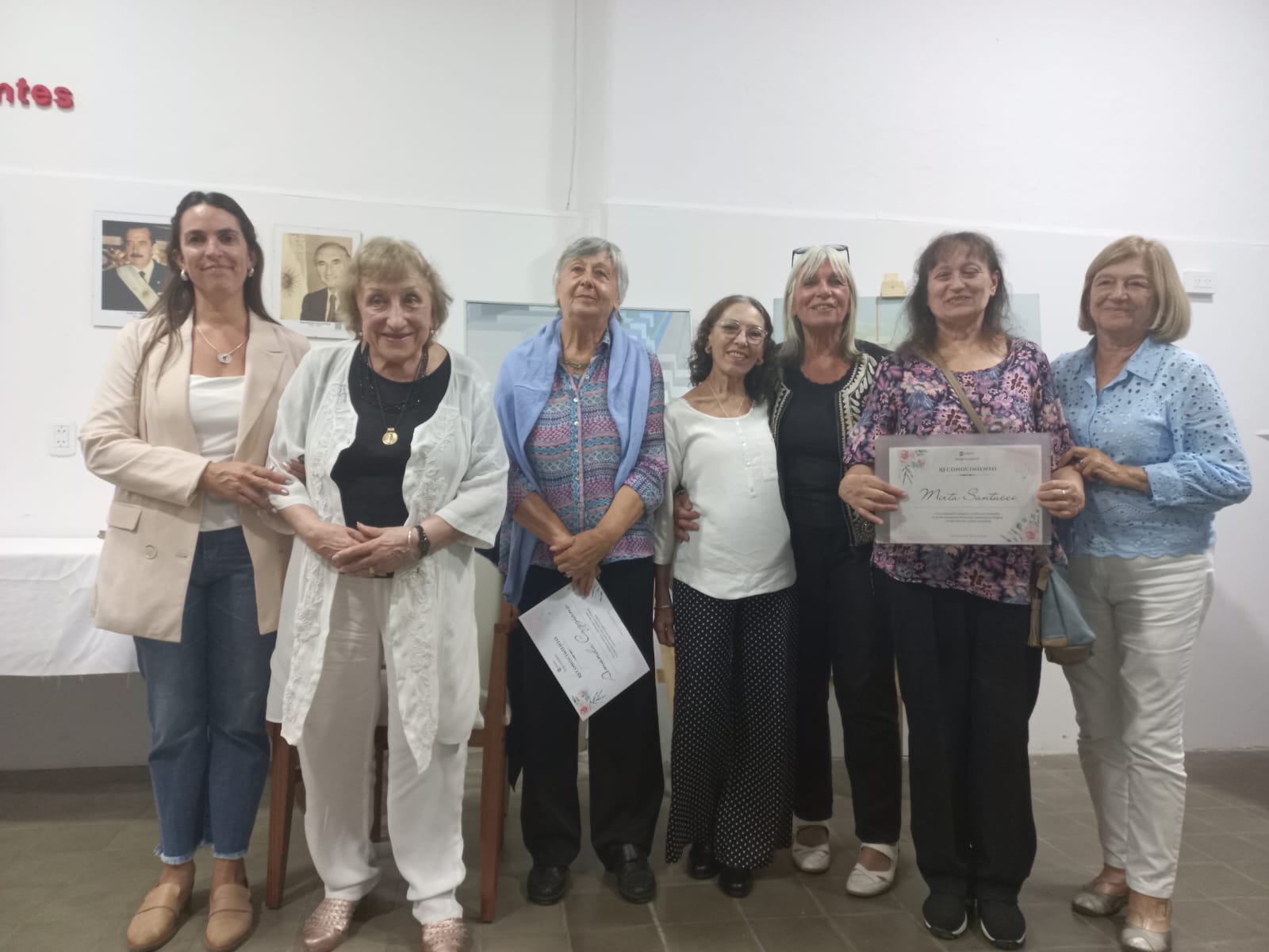 Caggiano dijo que su tío la afilió al partido radical “cuando cumplí 18 años”, Santucci agradeció el reconocimiento “no sé si merecido, pero sí, inesperado”