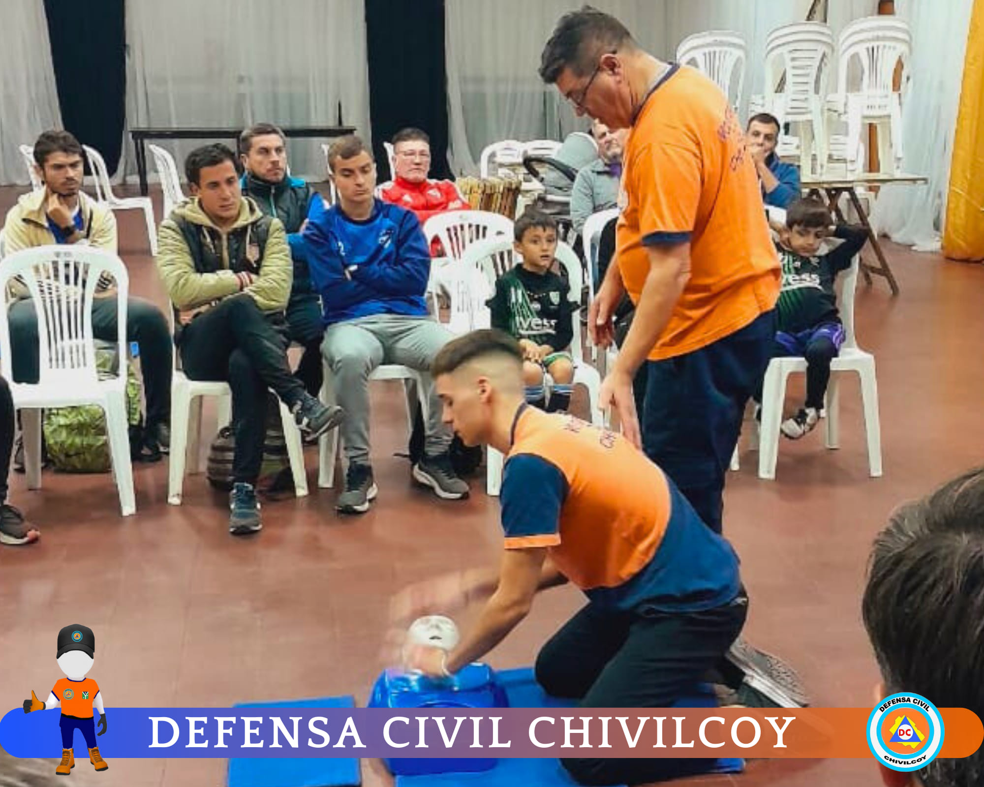 Defensa Civil Chivilcoy: Más personas capacitadas en RCP y Primeros Auxilios