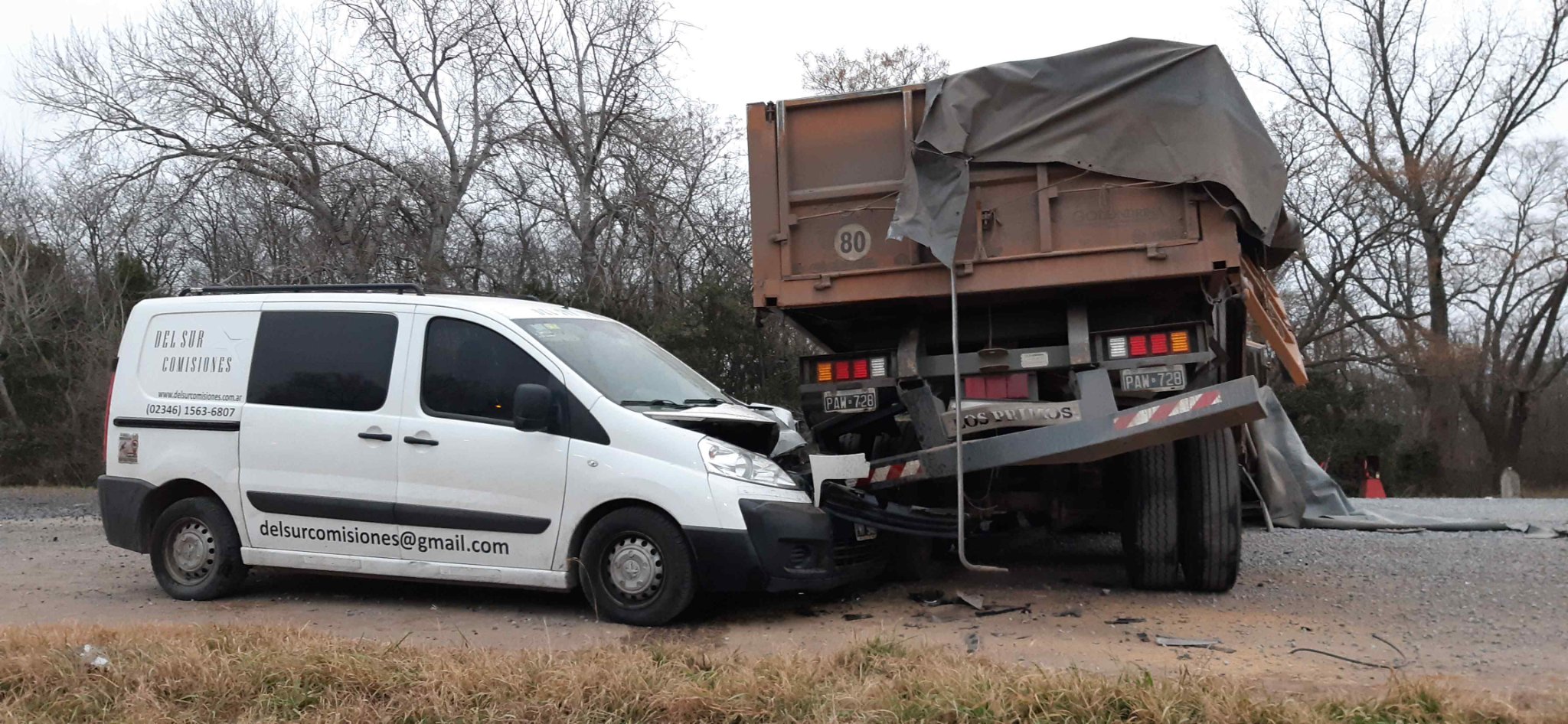 Un herido en grave estado tras una violenta colisión vehicular sobre Ruta Nacional Nº 5