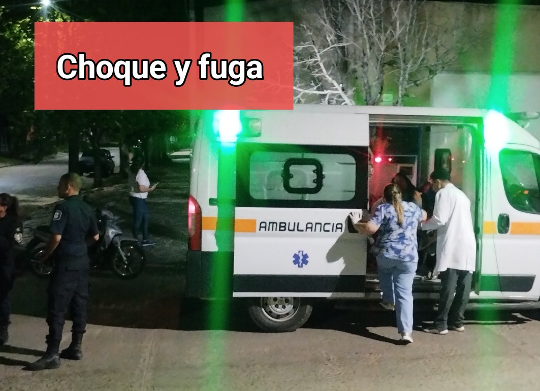 Chacabuco: un conductor chocó a otro vehículo y huyó sin dejar rastros