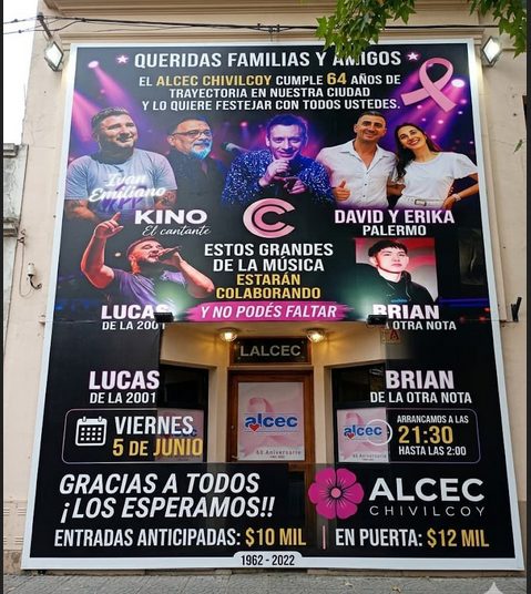 ALCEC Chivilcoy celebra 64 años con un gran baile en el Estadio Centro