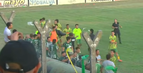 Gimnasia lo ganaba en Salto con dos golazos y el partido se suspendió por incidentes a los 40 minutos del segundo tiempo.
