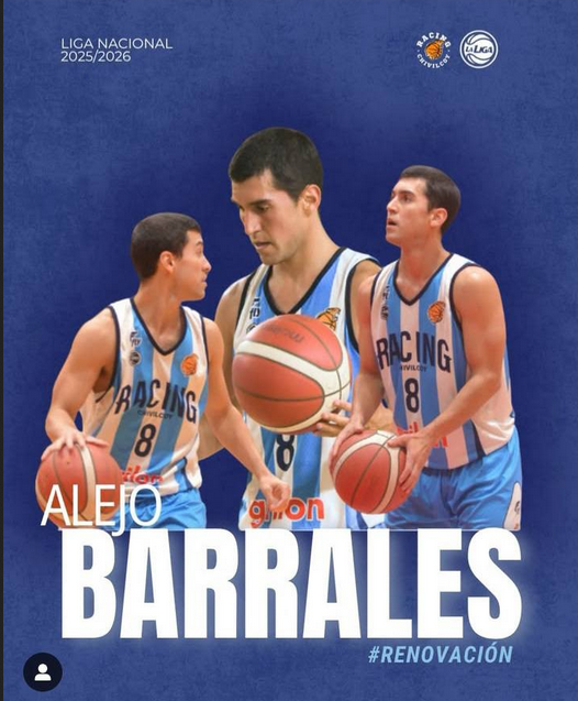 Alejo Barrales, Emilio Stucky y Joaquín Vallinotti los primeros confirmados en el plantel de Racing para la Liga Nacional