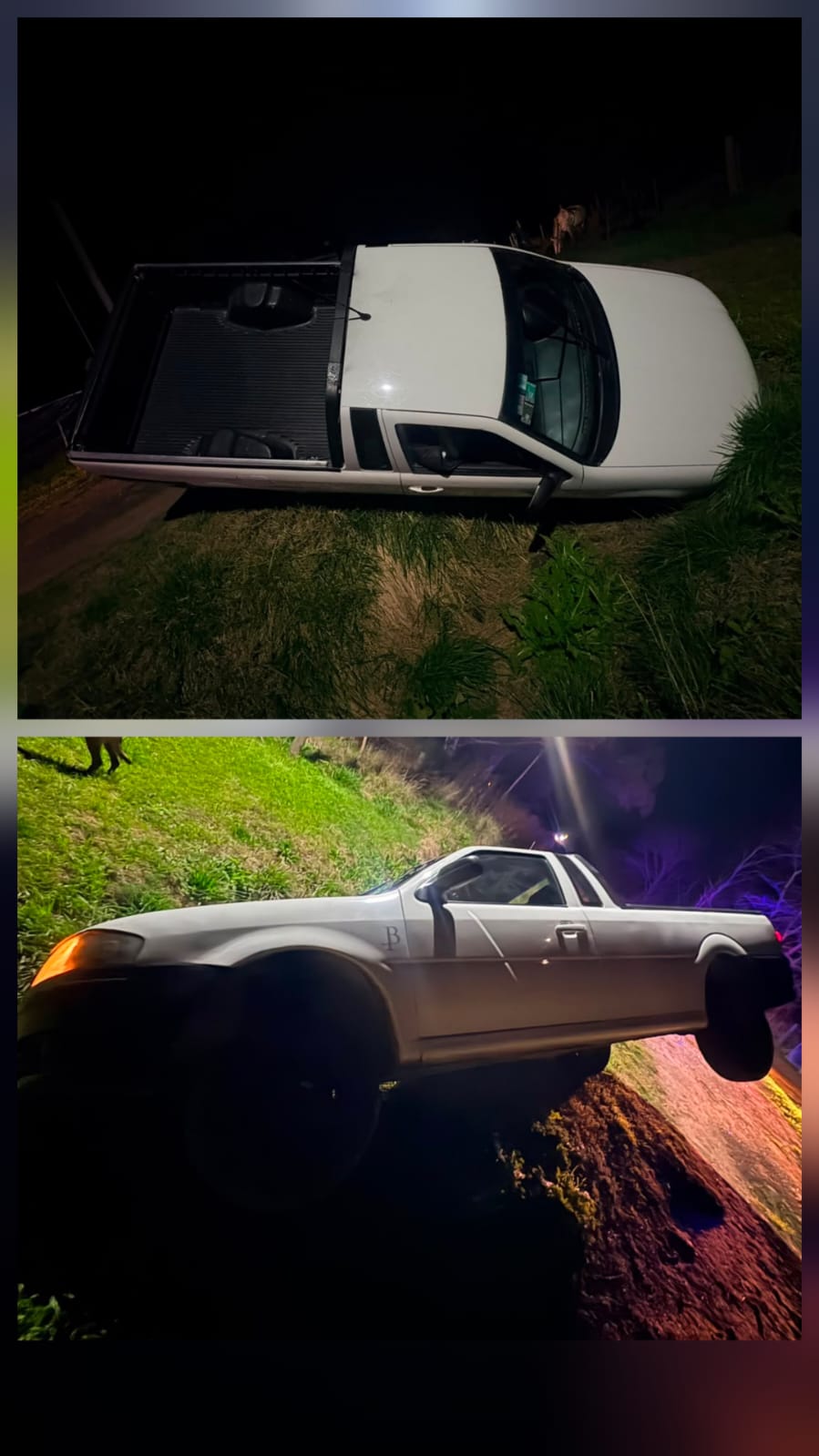 Vuelco de camioneta en Calle 520