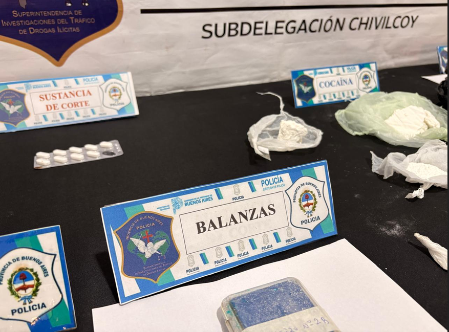 Operativo antidroga en Bragado