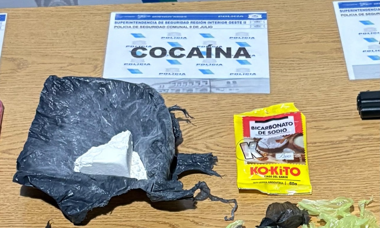 9 de Julio: detuvieron a un hombre con cien gramos de cocaína en un operativo