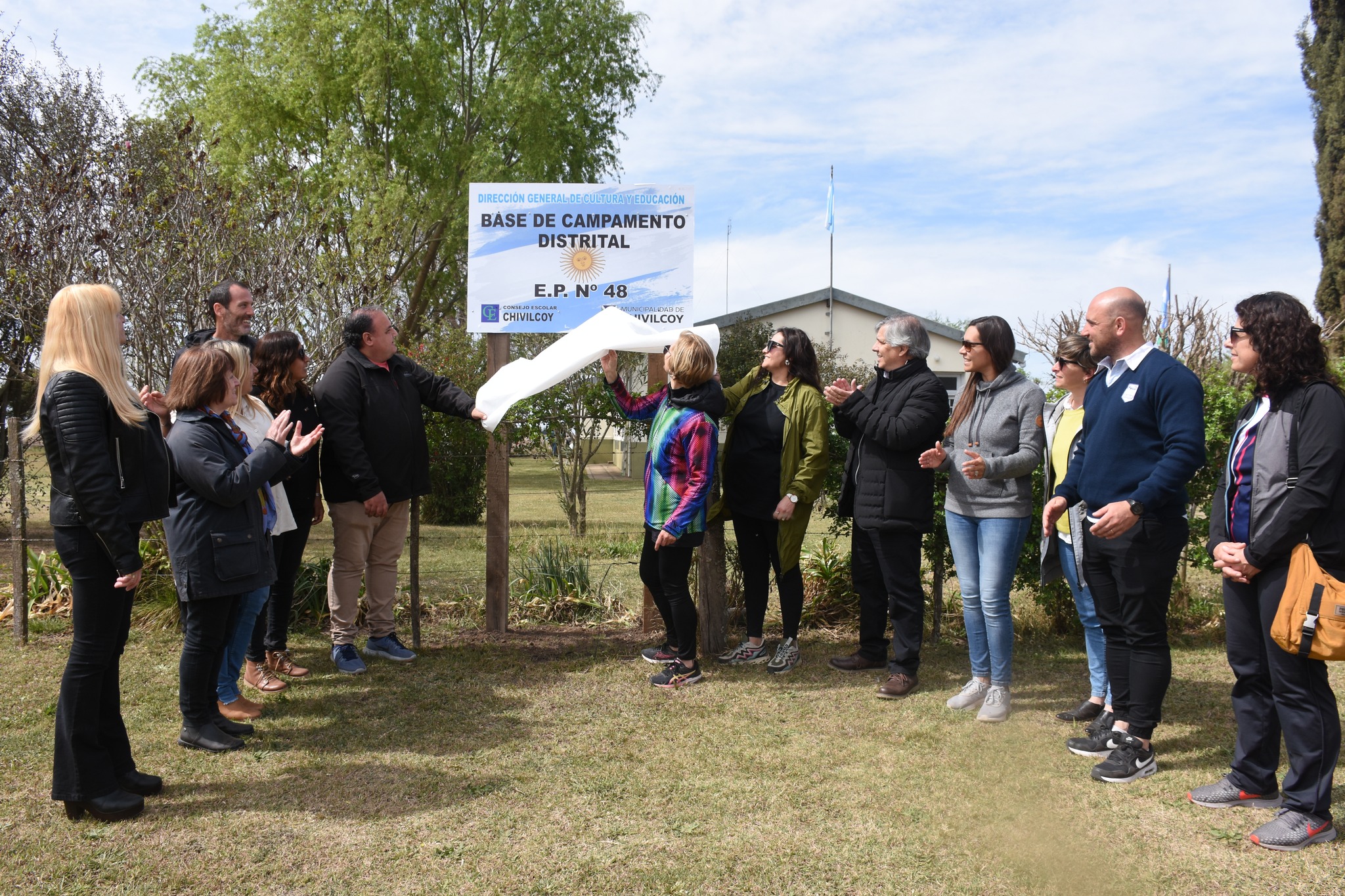 Inauguraron la primera base de campamento distrital en las instalaciones de la Escuela Rural N°48
