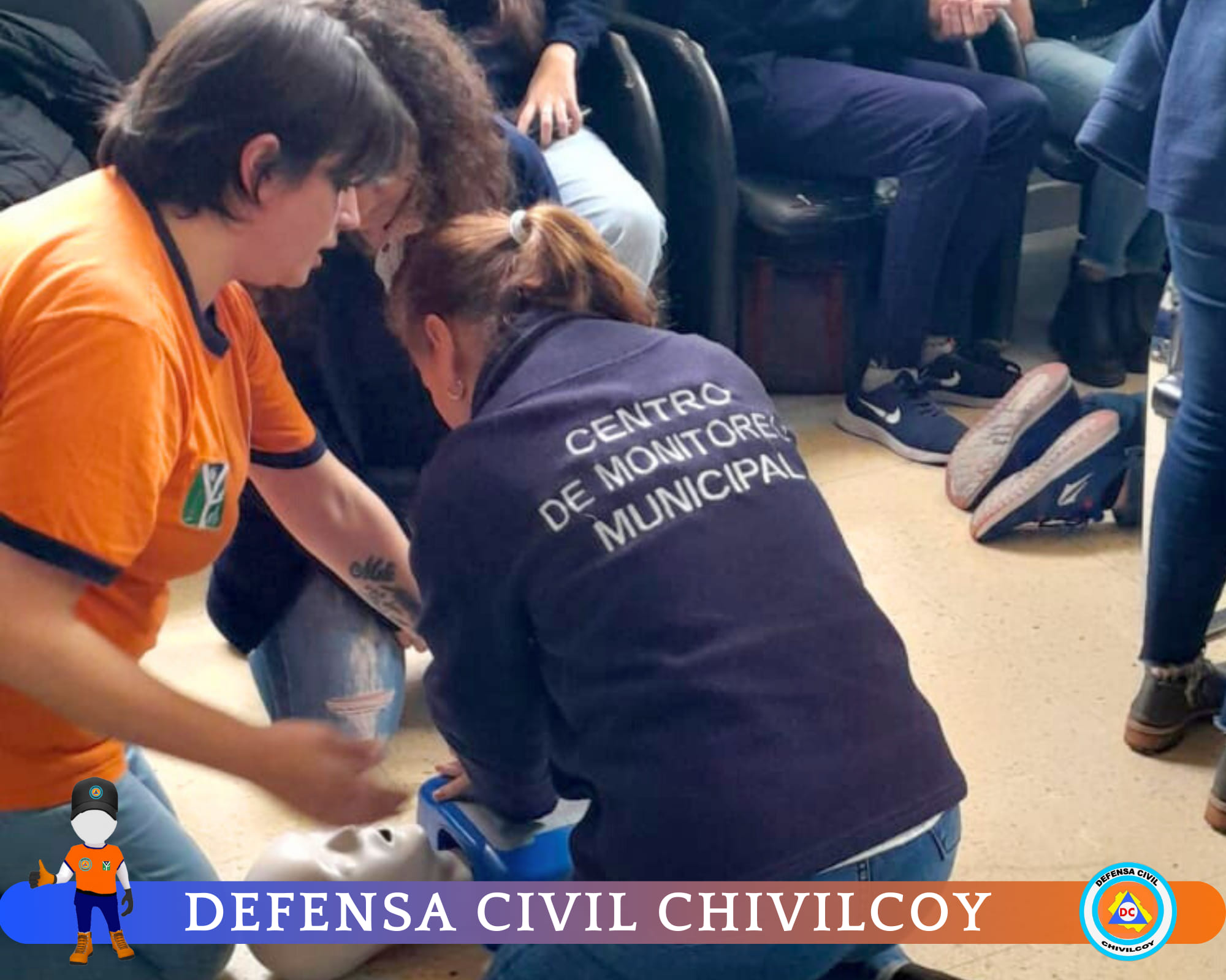 Defensa Civil capacita y se capacita en Primeros Auxilios y RCP