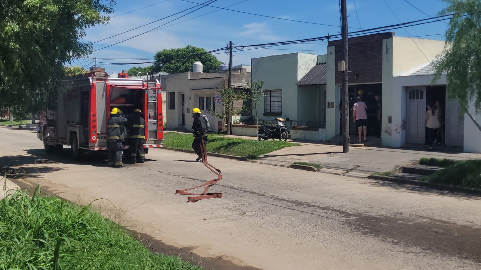 Incendio en el galpón de una vivienda