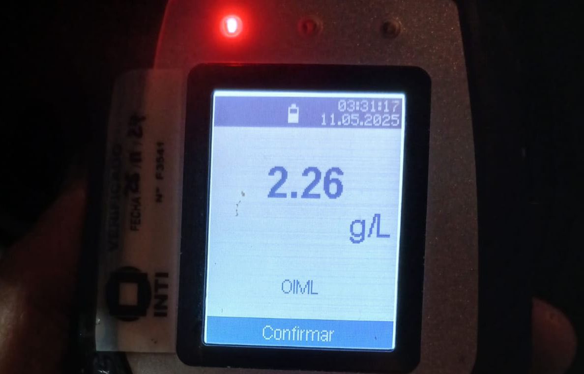 En la primera quincena del mes de mayo se detectaron alcoholemias positivas de alta graduación alcohólica.