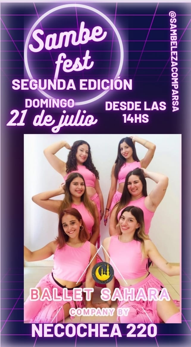 En Necochea 220: La segunda edición de Sambe Fest contará con cantidad y variedad de espectáculos