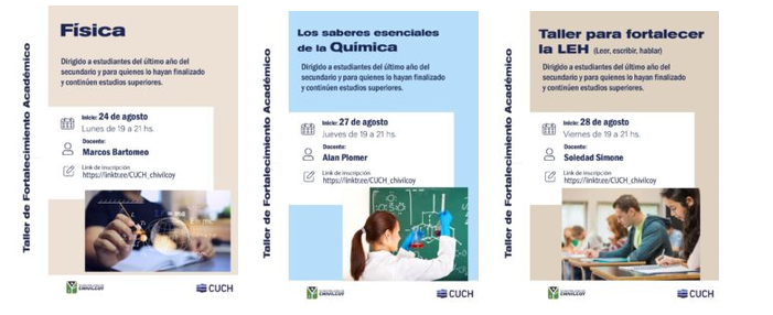 Abren las inscripciones a los Talleres de Fortalecimiento Académico para estudiantes secundarios
